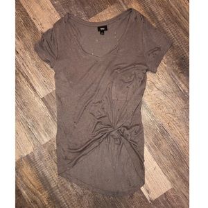 Small grey T-shirt with holes